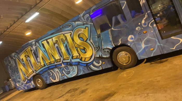 KOMPLETT RUSSEBUSS med lyd/lys/strøm