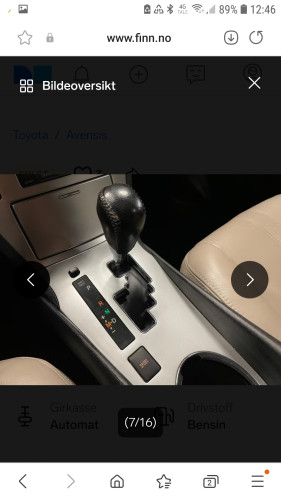 Gratis til Leie.Toyota Avensis Automat.