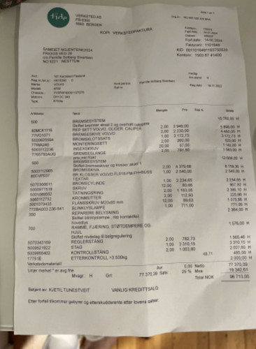 FITTEN Selgest til 08,09 eller 010