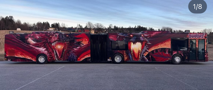 18 meter leddbuss selges til 08